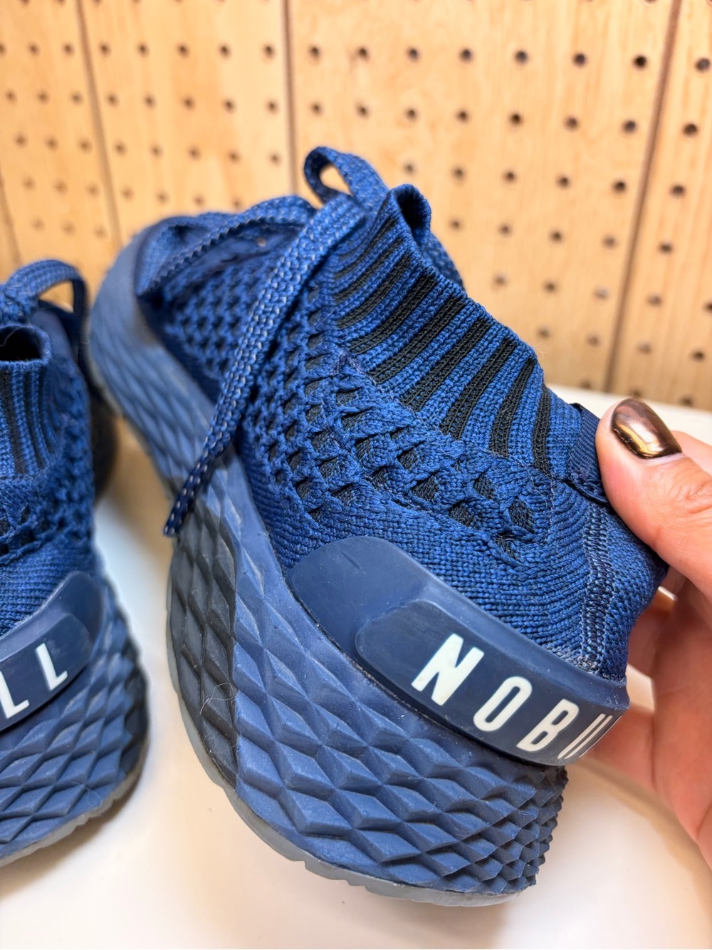 NOBULL Allday Navy Knit Slip-On Sneakers - Picture 9 of 10